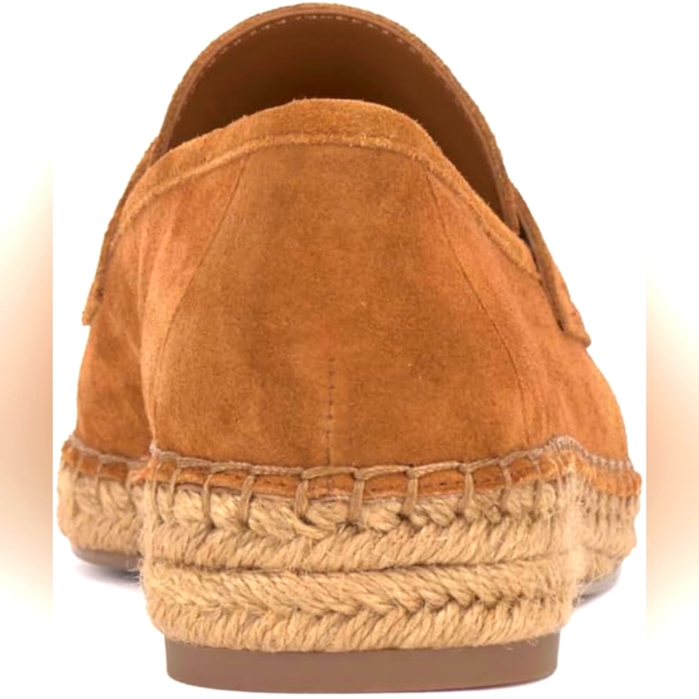 Vince Camuto Women's Suede Tailored Golden Walnut Loafer Espadrille Shoes Size 6 - Picture 5 of 10